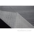 Nylon Metallic Spandex Putih Stripe Mesh Fabric